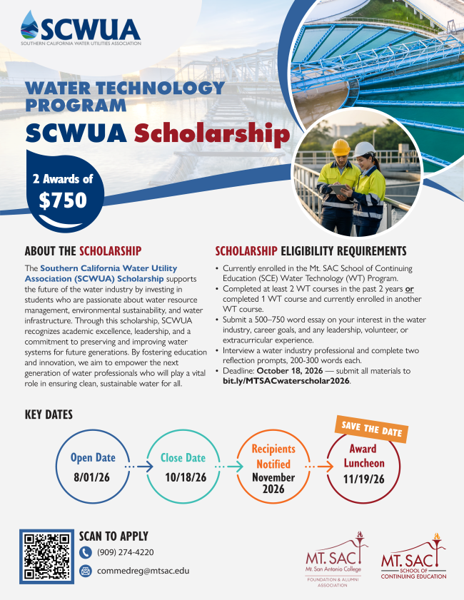 SCWUA Scholarship Flyer